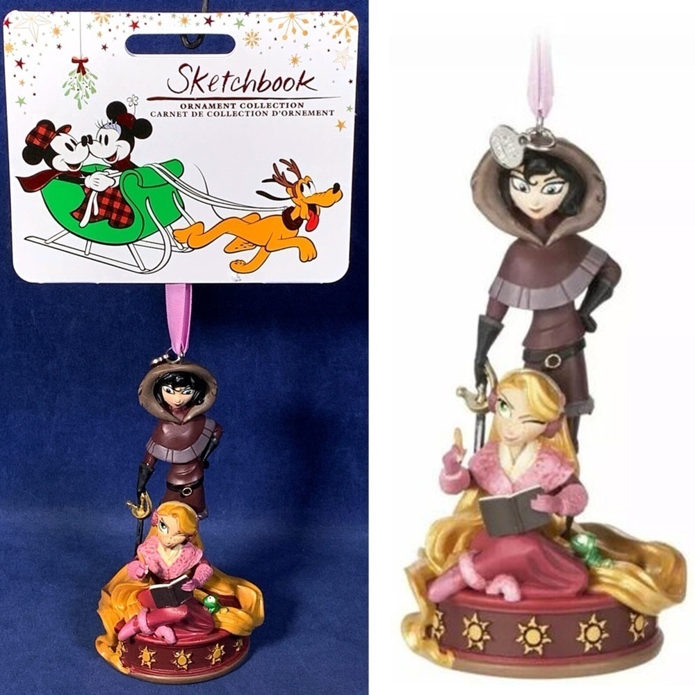 Disney tangled ornament Christmas tree rapunzel sketchbook cassandra pascal